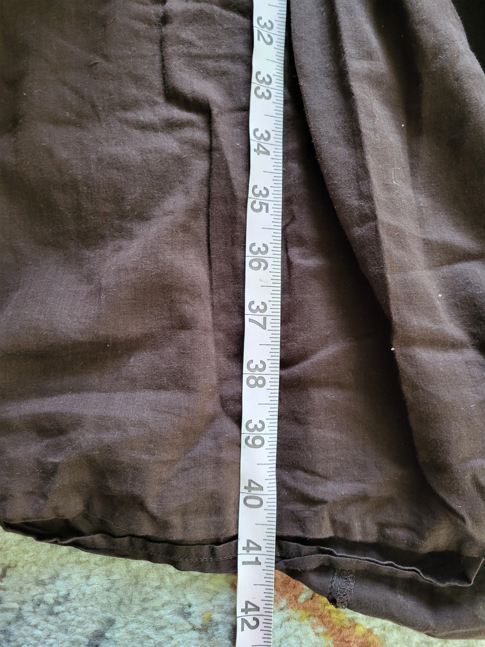 Vintage J. Crew 100% Cotton Brown Babydoll Midi Dress - Picture 5 of 5